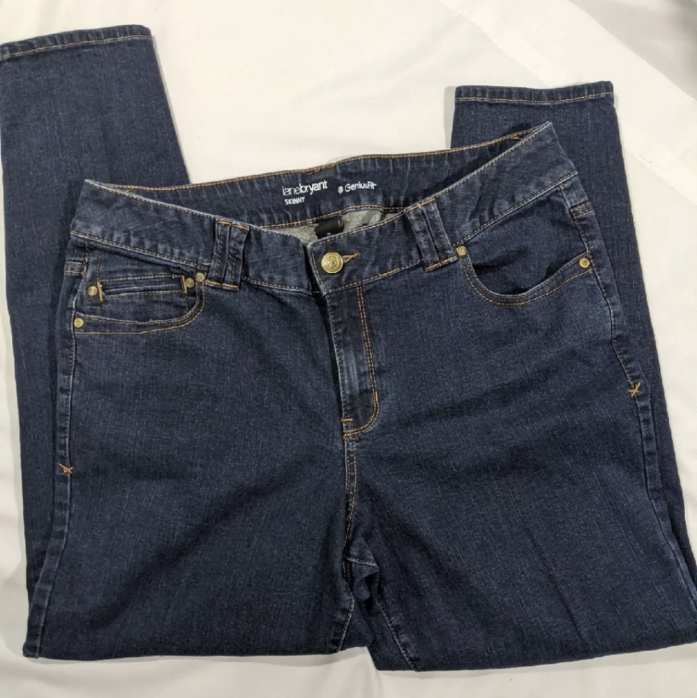 Lane bryant dark wash genius fit jeans